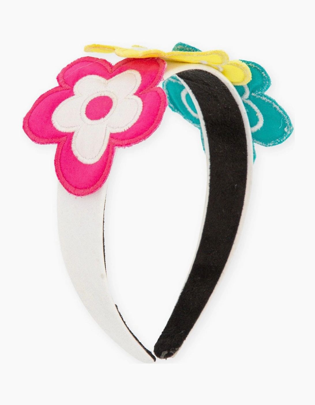 Girls White Multicoloured Flower Hairband, 5 of 4