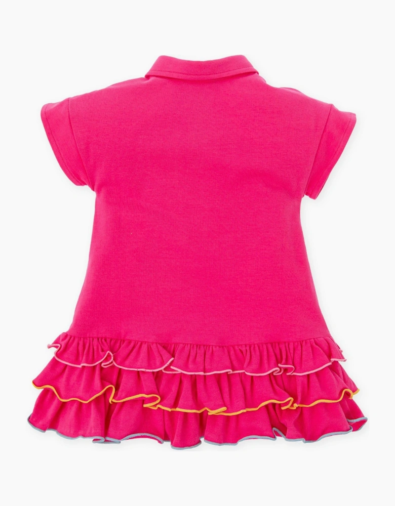Girls Fuchsia Pink Jersey Tennis Dress