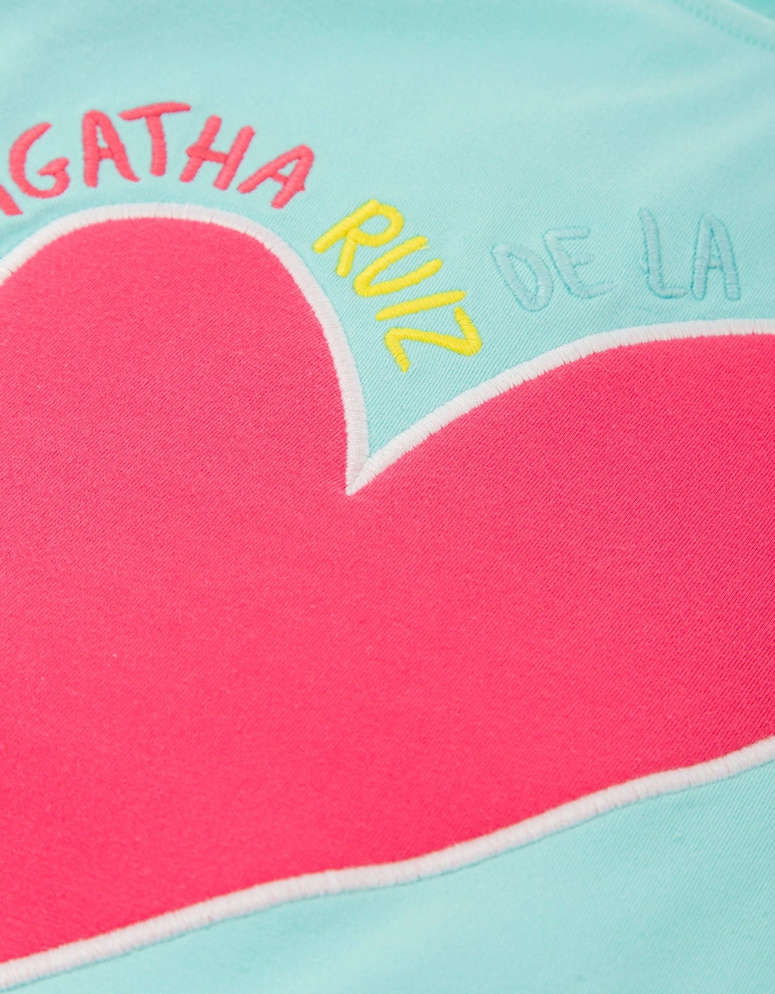 Girls Aqua Blue Heart Jersey Dress