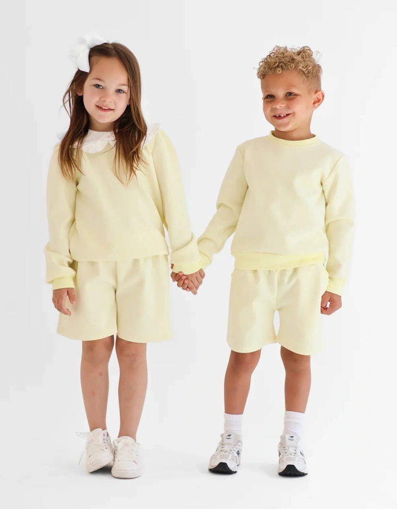 Boys Lemon ‘Enzo’ Sweat Short Set