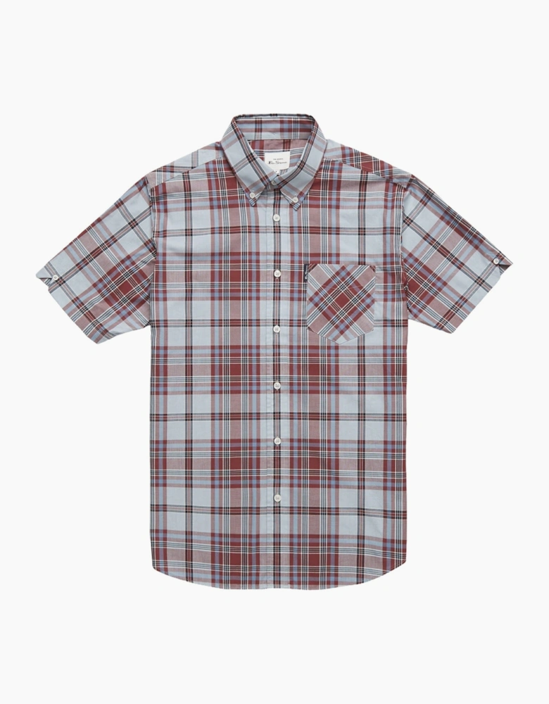 Mens Classic Check Big & Tall Short Sleeve Shirt