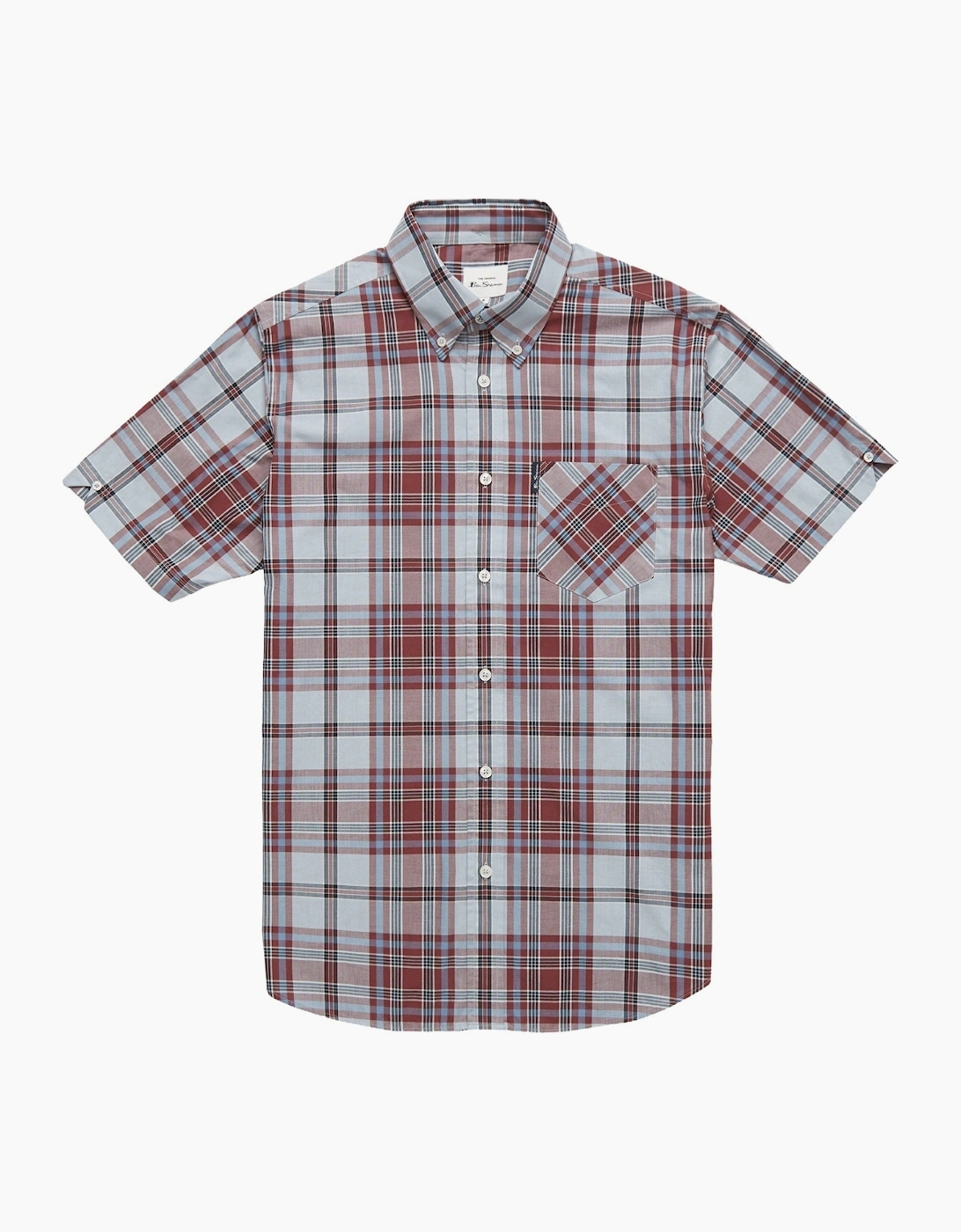 Mens Classic Check Big & Tall Short Sleeve Shirt, 2 of 1