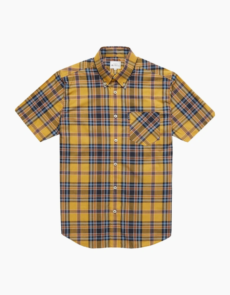 Mens Classic Check Big & Tall Short Sleeve Shirt
