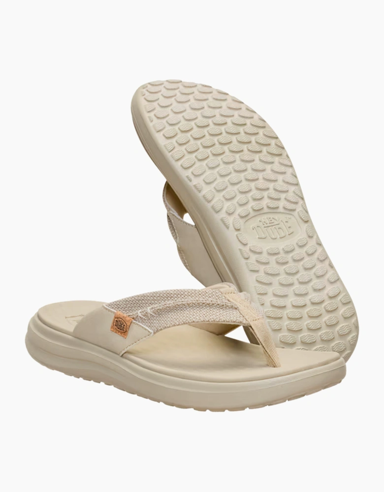 Hey Dude Finn Flip Braided Flip Flop TAN