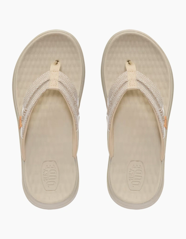 Hey Dude Finn Flip Braided Flip Flop TAN