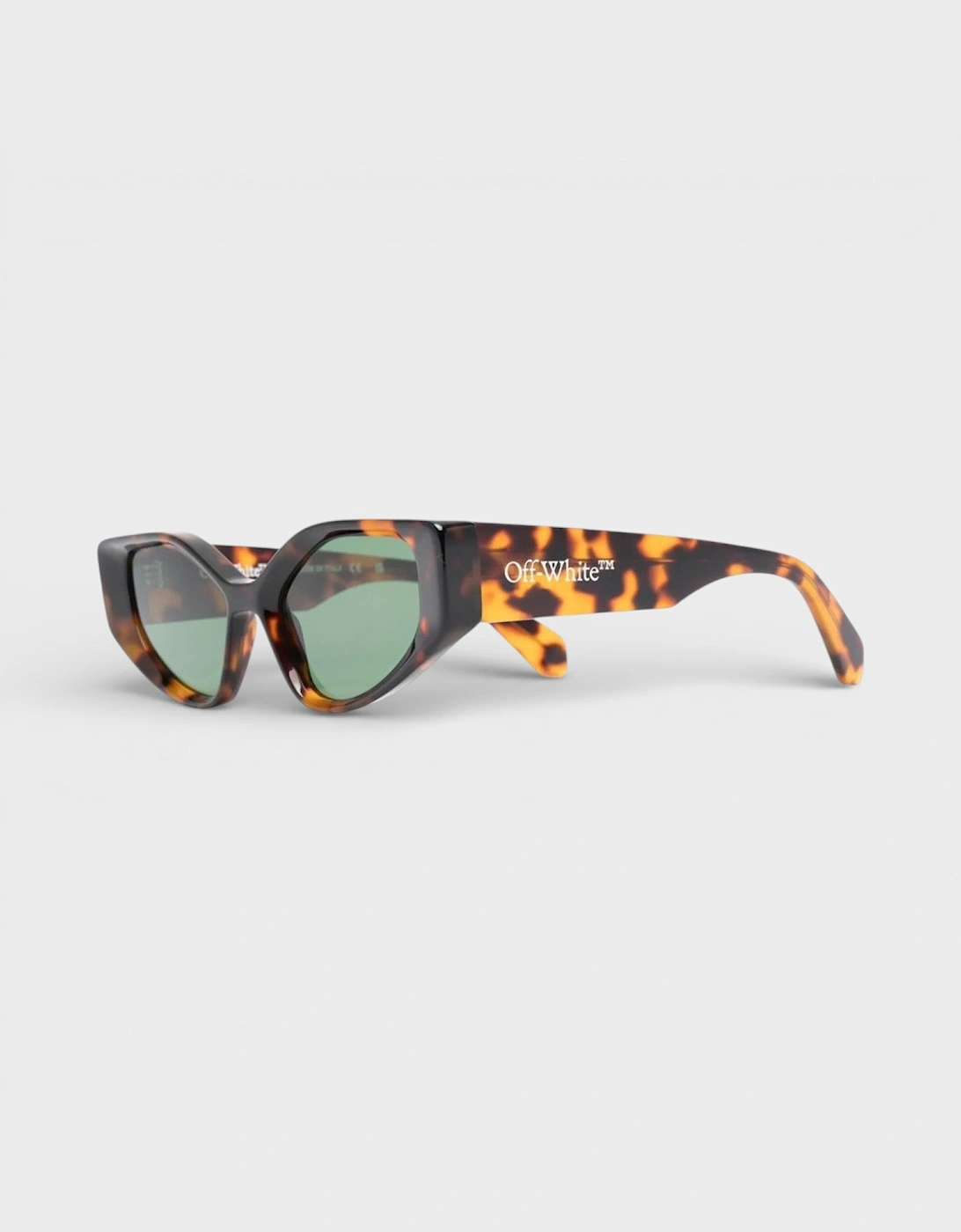 Off-White Women's White/Brown Off- Memphis Havana Cat Eye Sunglasses - Size: O/S
