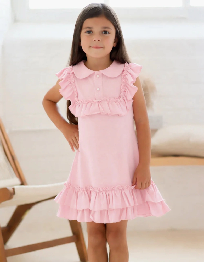Girls Pale Pink ‘Ellie’ Tennis Dress
