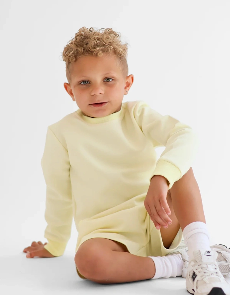 Boys Lemon ‘Enzo’ Sweat Short Set