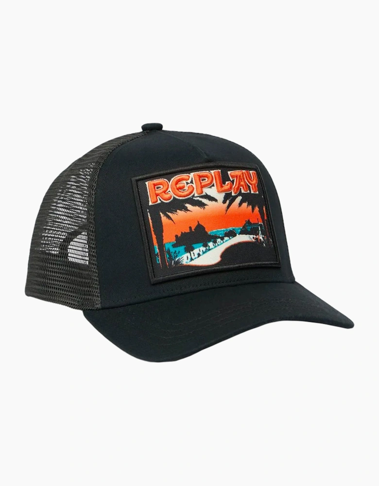 Baseball Cap Patch Trucker Cap BLACK