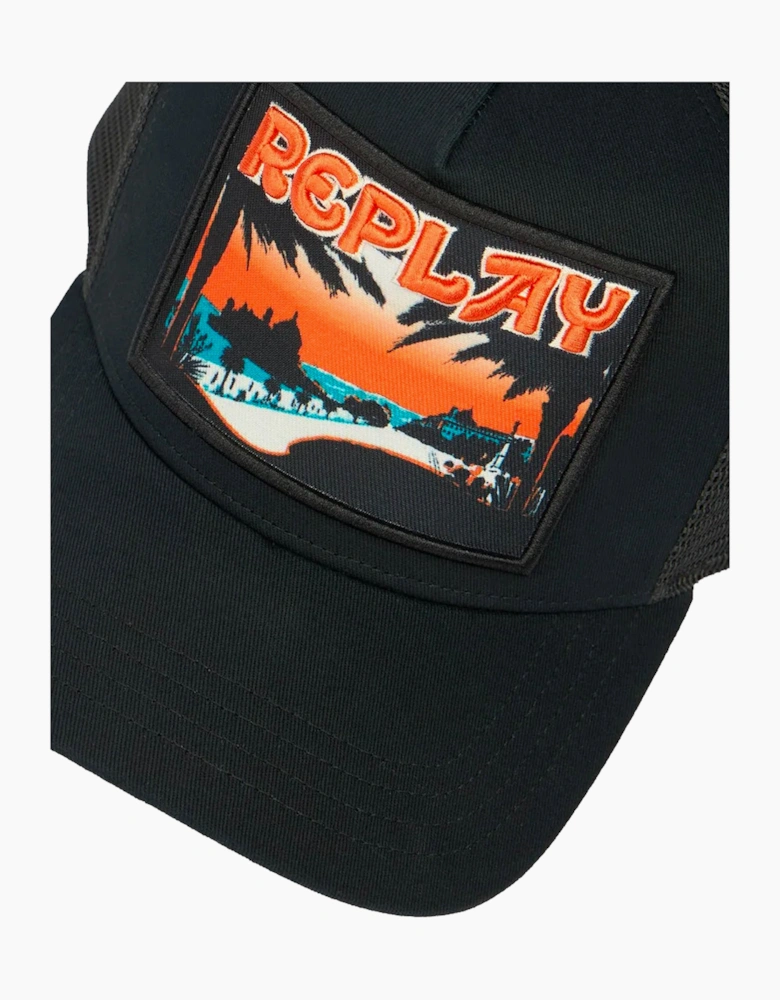 Baseball Cap Patch Trucker Cap BLACK