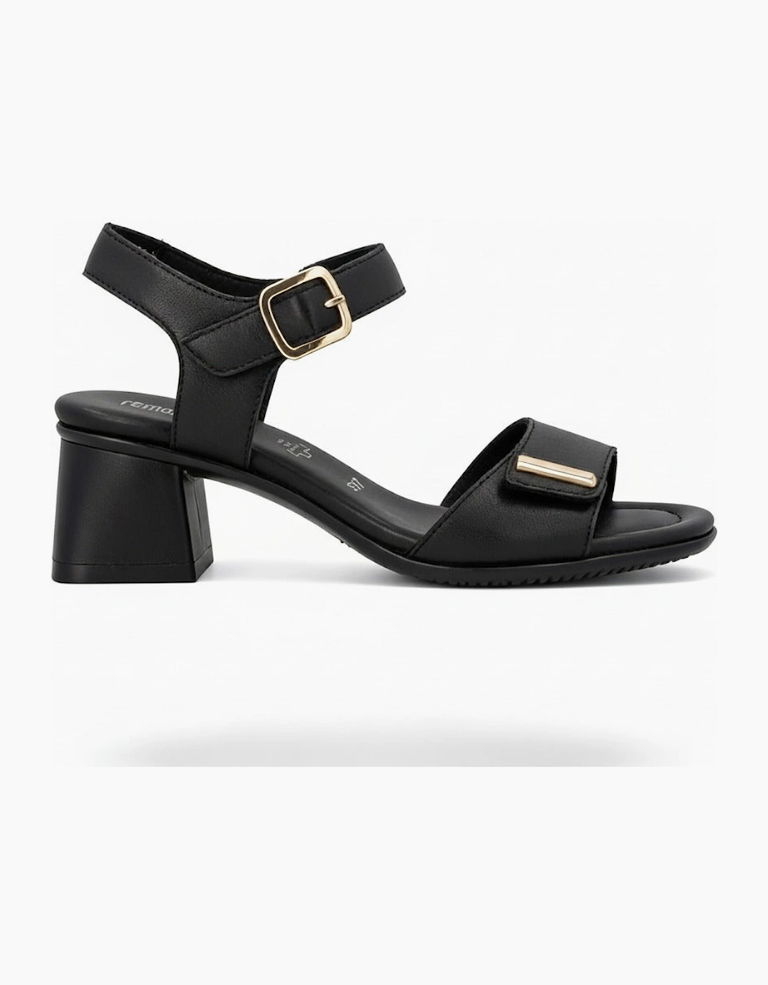 D1K54 Womens Ankle Strap Sandals Black, 7 of 6