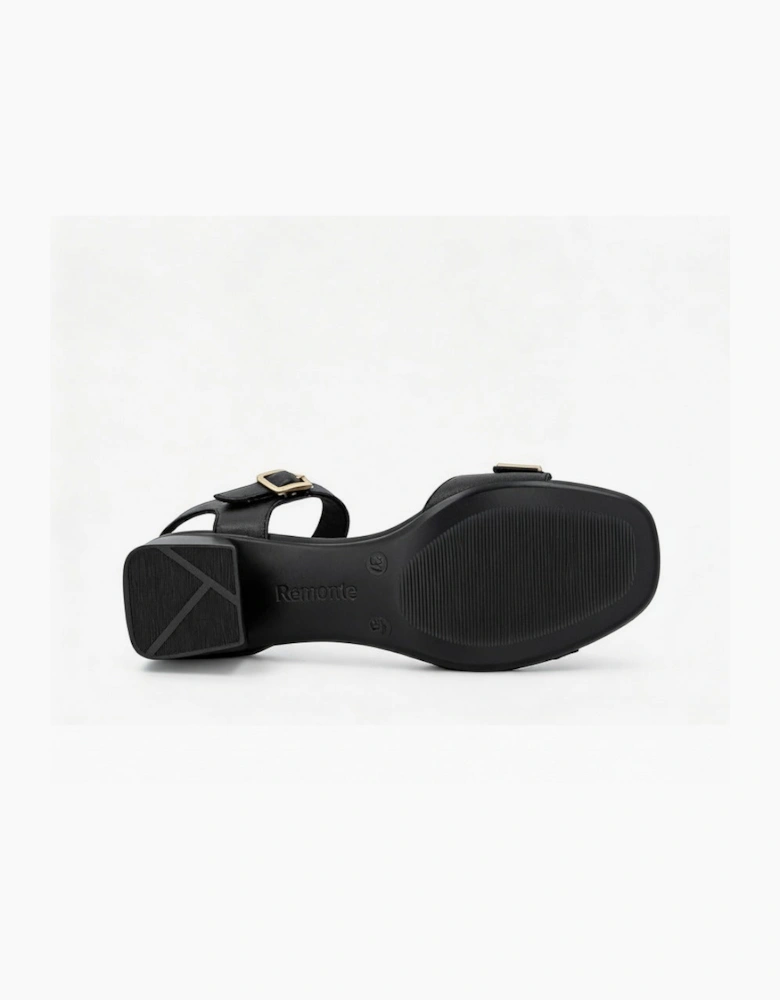 D1K54 Womens Ankle Strap Sandals Black