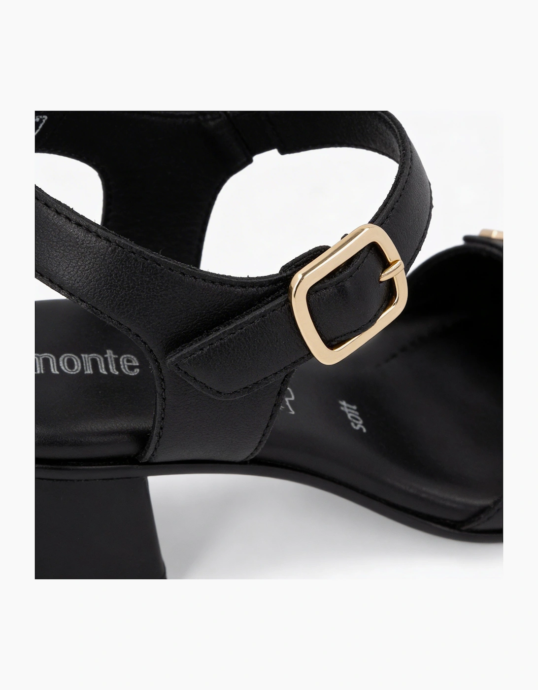 D1K54 Womens Ankle Strap Sandals Black