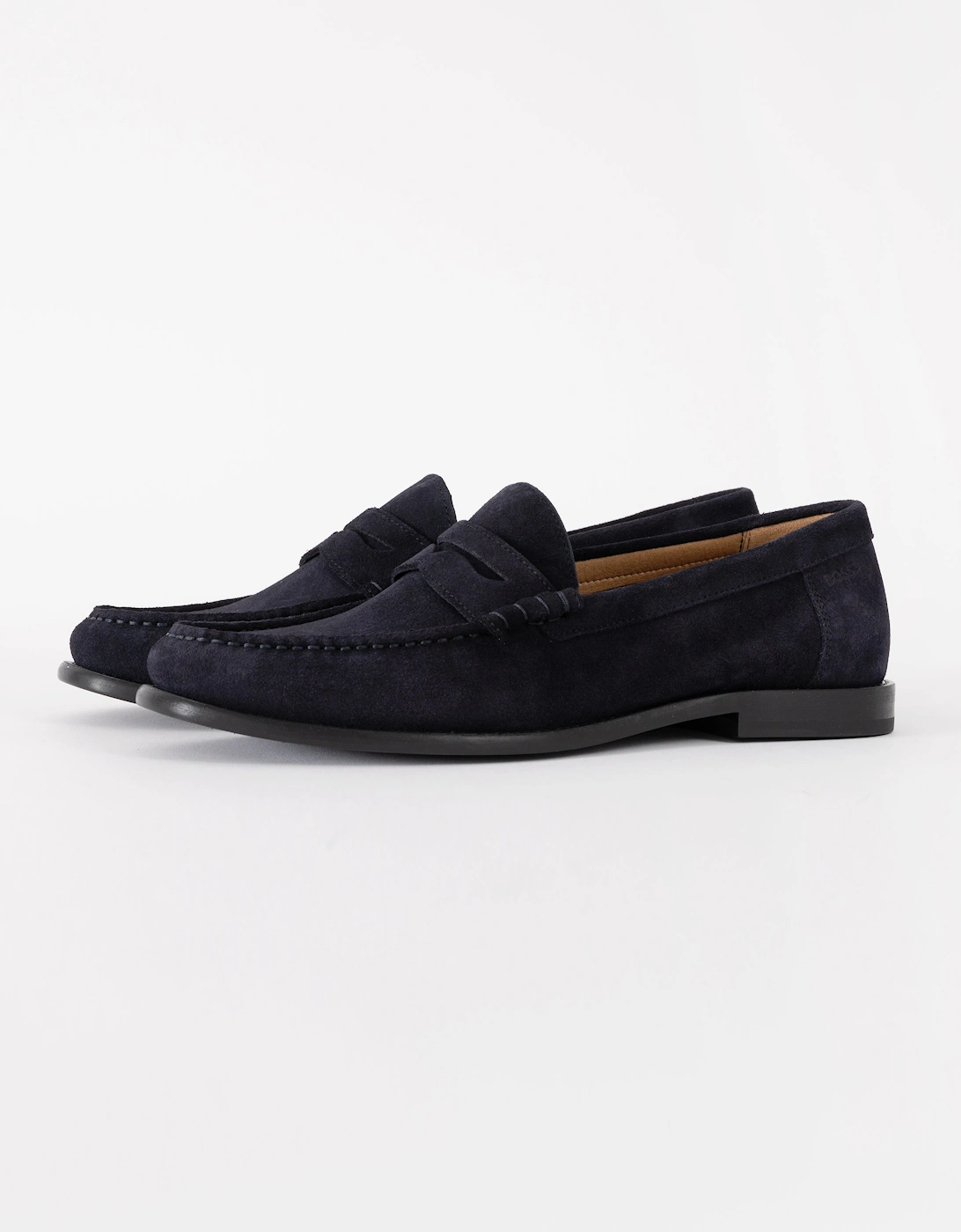 BOSS Orange Tevan Mens Suede Moccasin Shoes - Dark Blue 401, 7 of 6