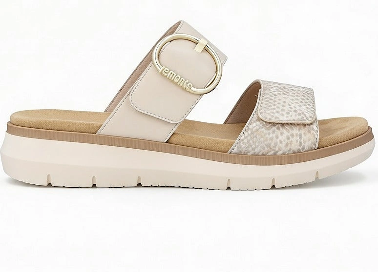 D2K57 Womens Cross Strap Sandals White/Gold