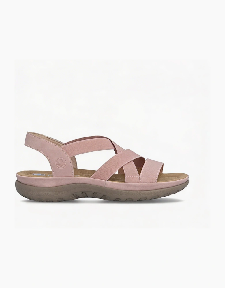 64857 Womens Ankle Strap Sandals Rose