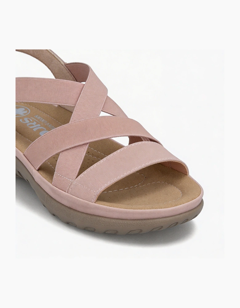 64857 Womens Ankle Strap Sandals Rose