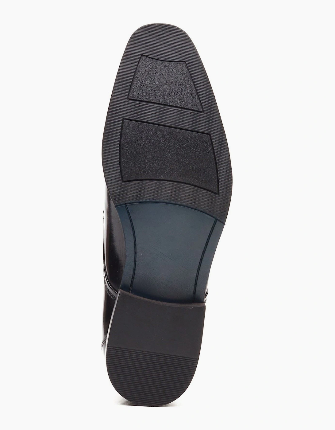 London Dome Lace Up Leather Men's Hi Shine Black Lace-Up Shoes