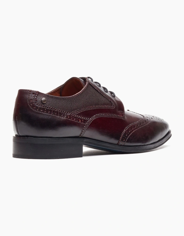 London Steeple Brogue Leather Men's Burnt Brown Brogues Shoes