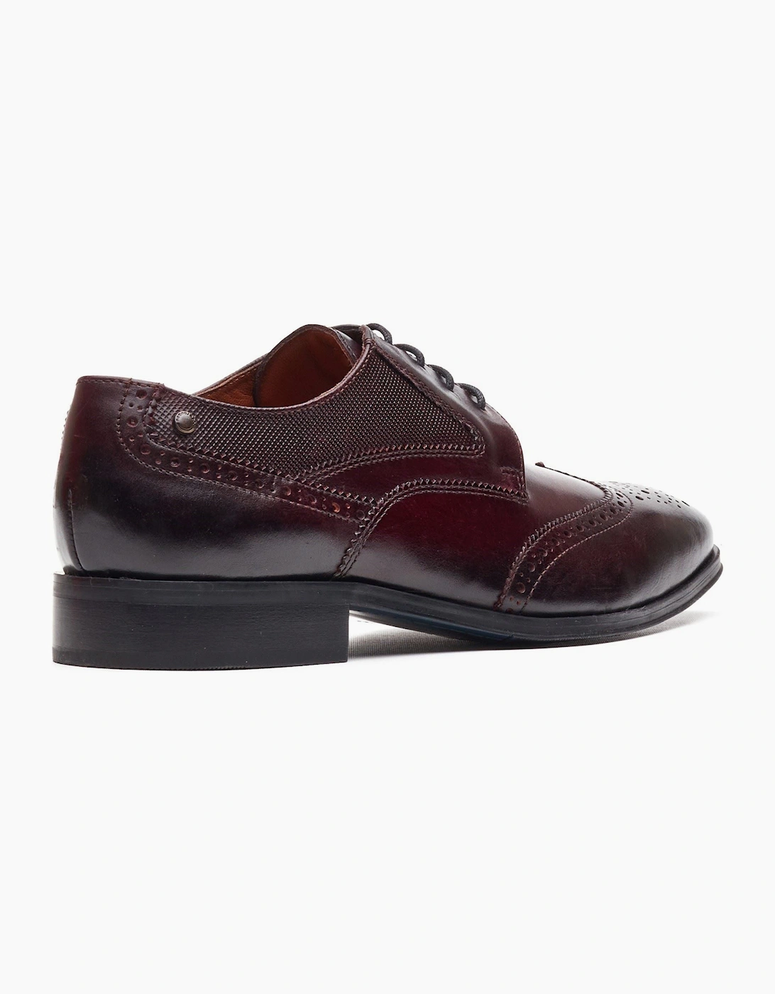 London Steeple Brogue Leather Men's Burnt Brown Brogues Shoes