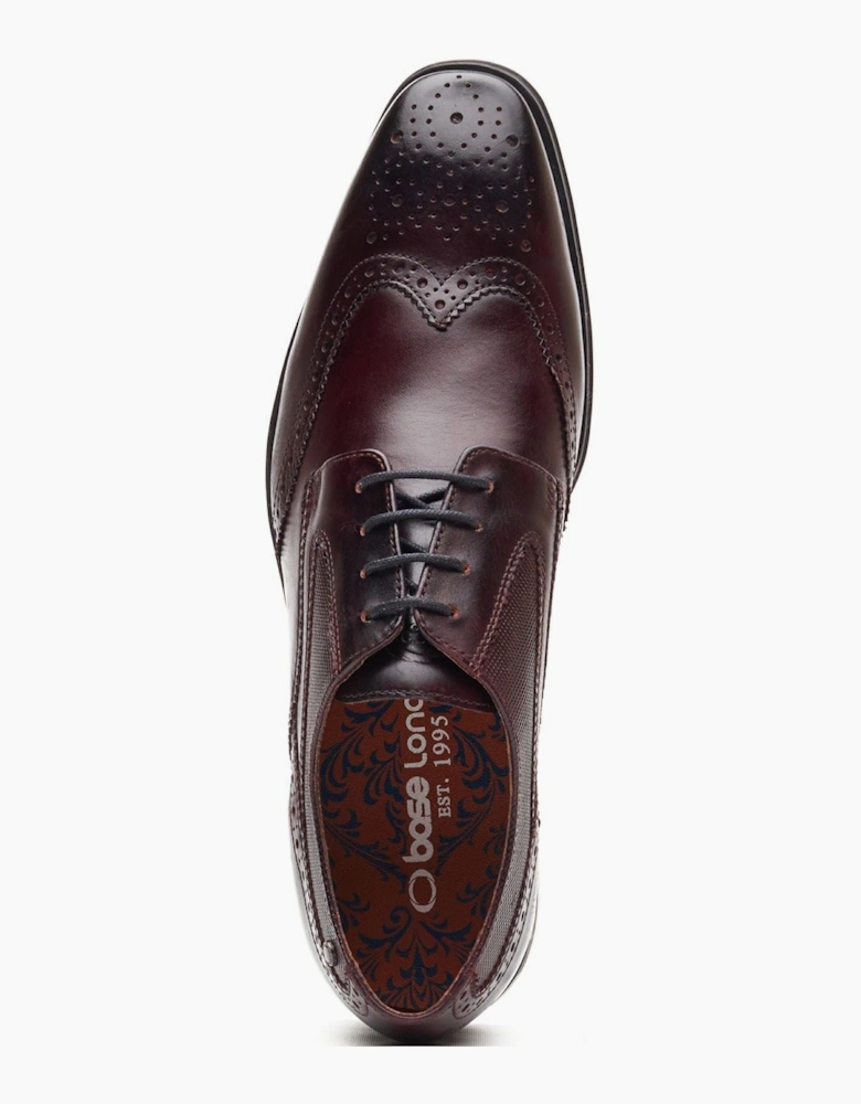 London Steeple Brogue Leather Men's Burnt Brown Brogues Shoes