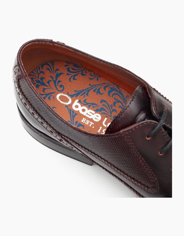 London Steeple Brogue Leather Men's Burnt Brown Brogues Shoes