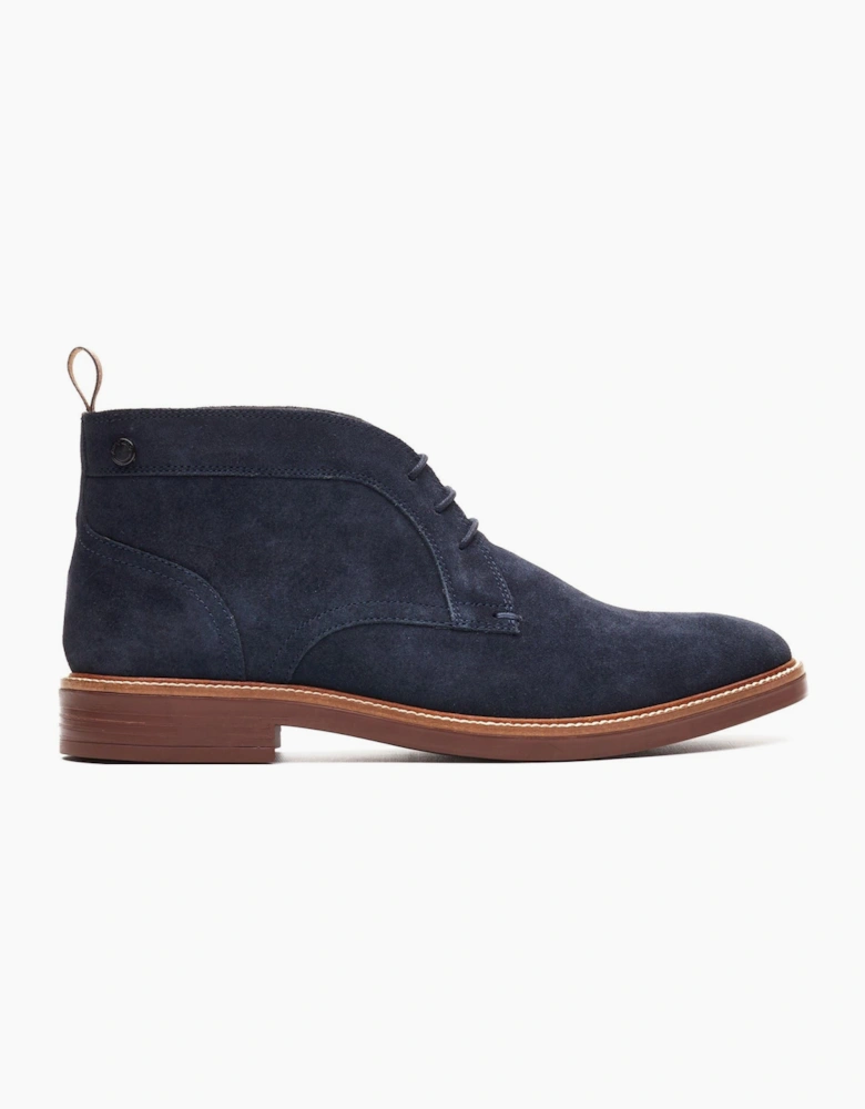London Lincoln Chukka Leather Men's Navy Boots