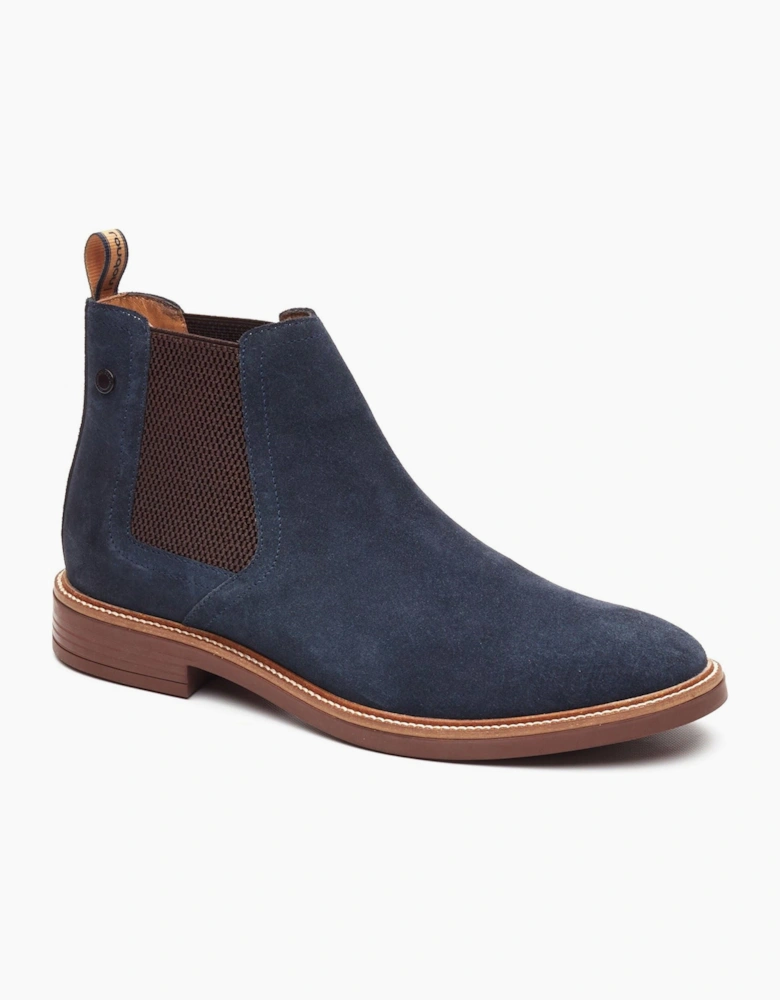 London Sussex Chelsea Boot Leather Men's Navy Boots
