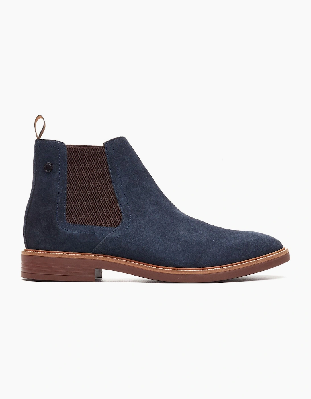 London Sussex Chelsea Boot Leather Men's Navy Boots