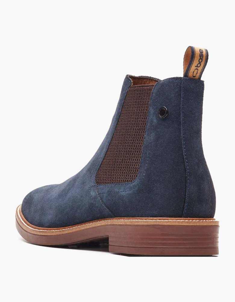 London Sussex Chelsea Boot Leather Men's Navy Boots