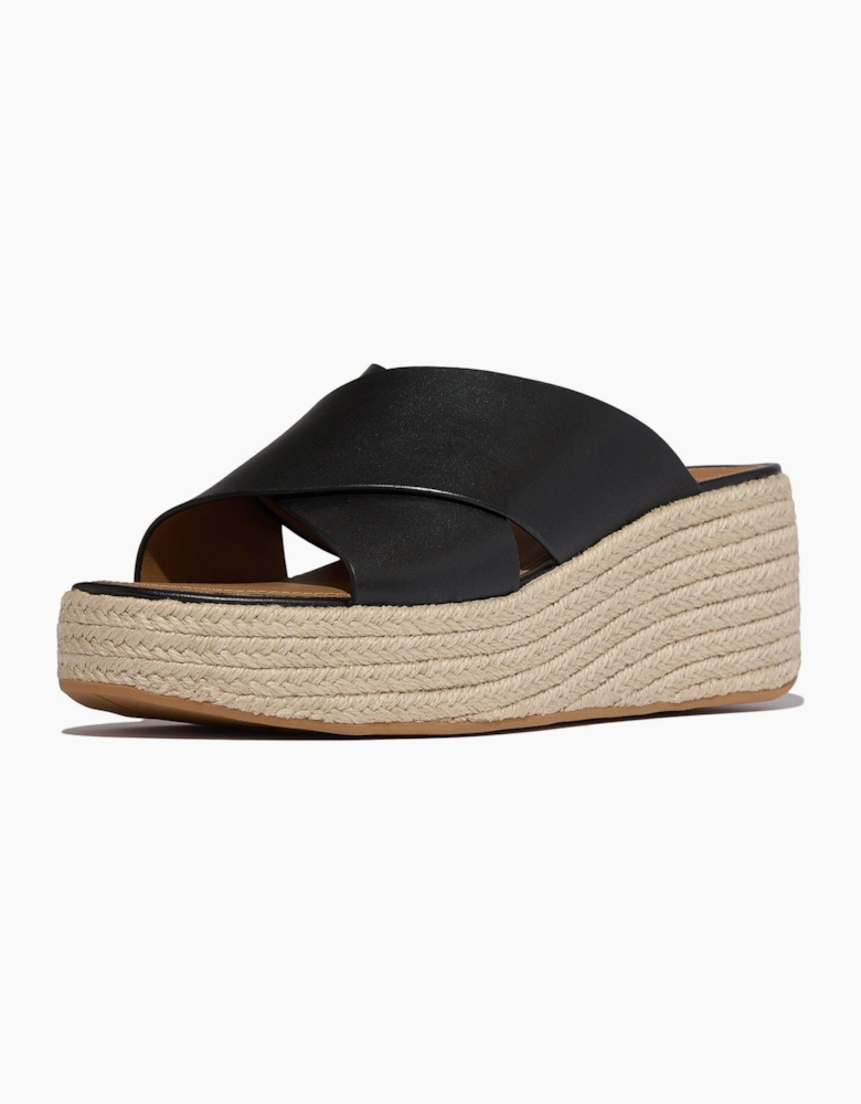 Platfforms Leather Women's Black Sandals