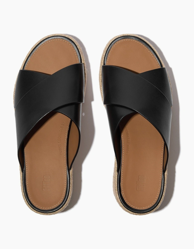 Platfforms Leather Women's Black Sandals