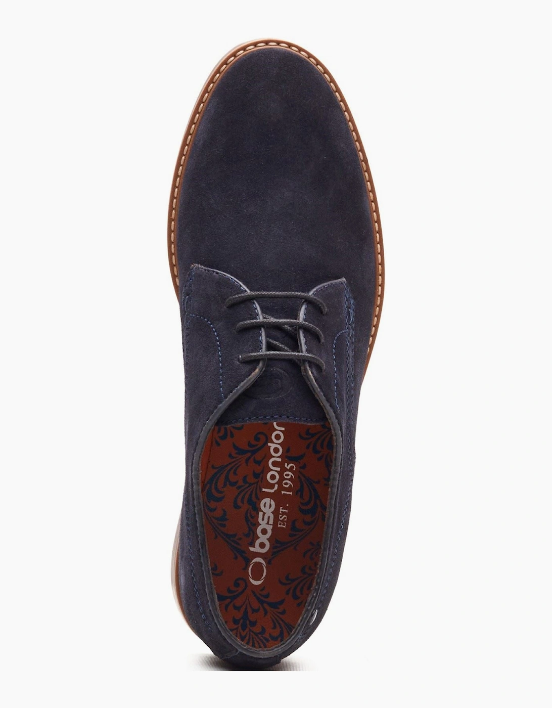 London Strand Lace Up Leather Men's Navy Lace-Up Shoes