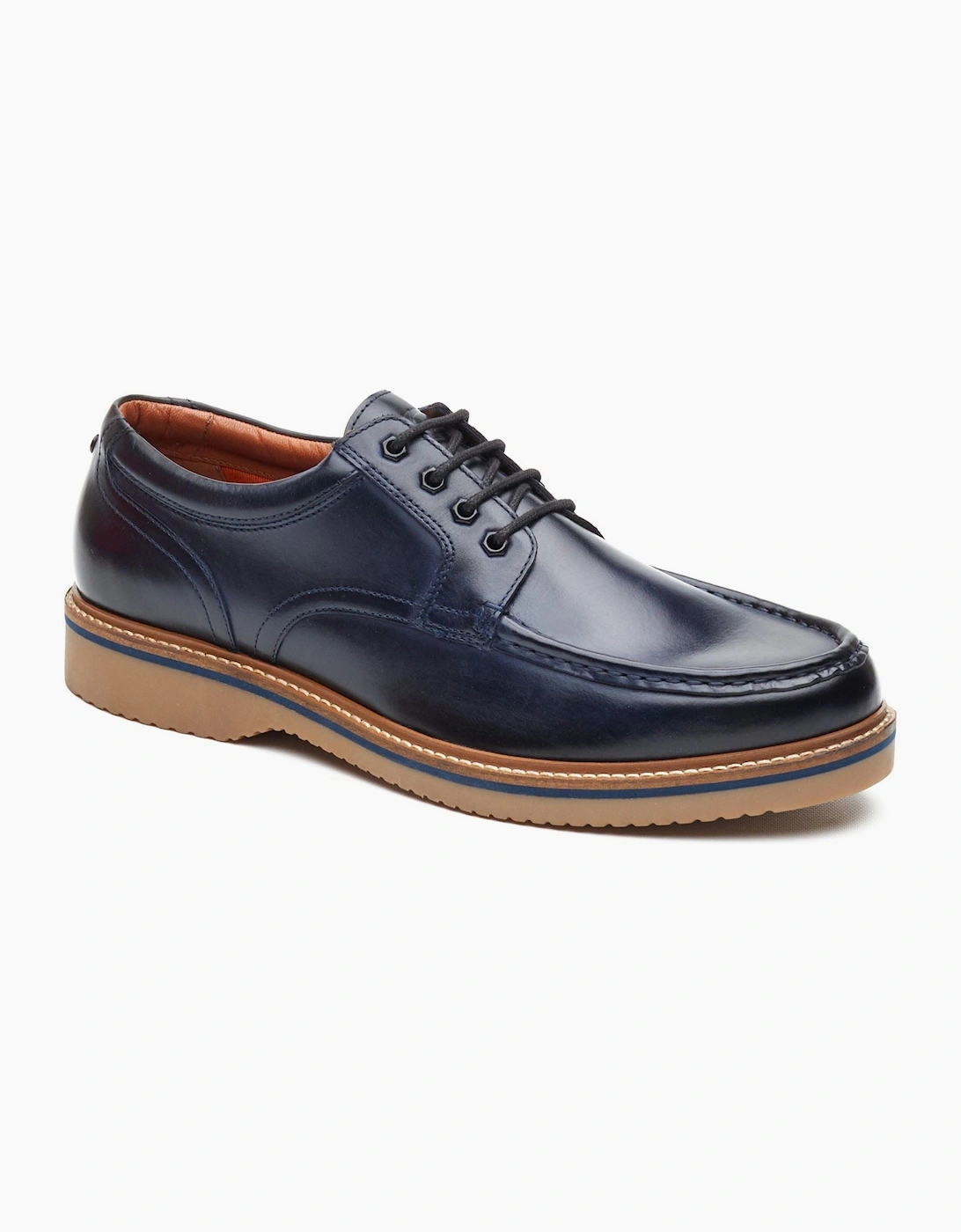 London Langdon Leather Men's Navy Boat Shoes, 7 of 6