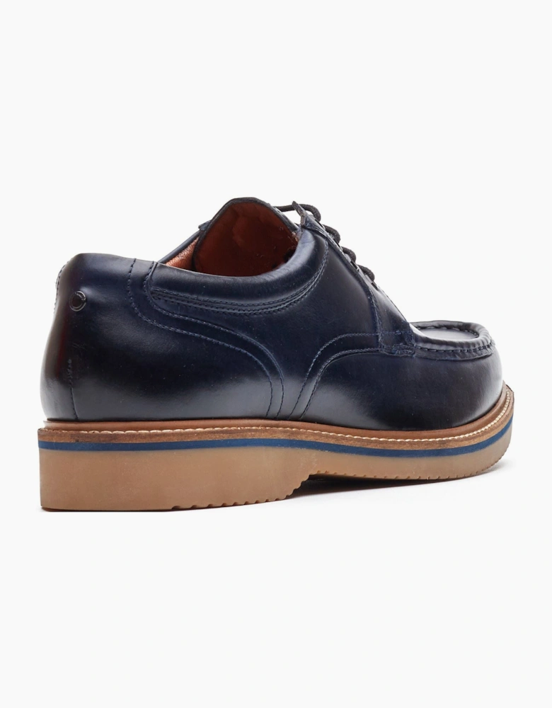 London Langdon Leather Men's Navy Boat Shoes