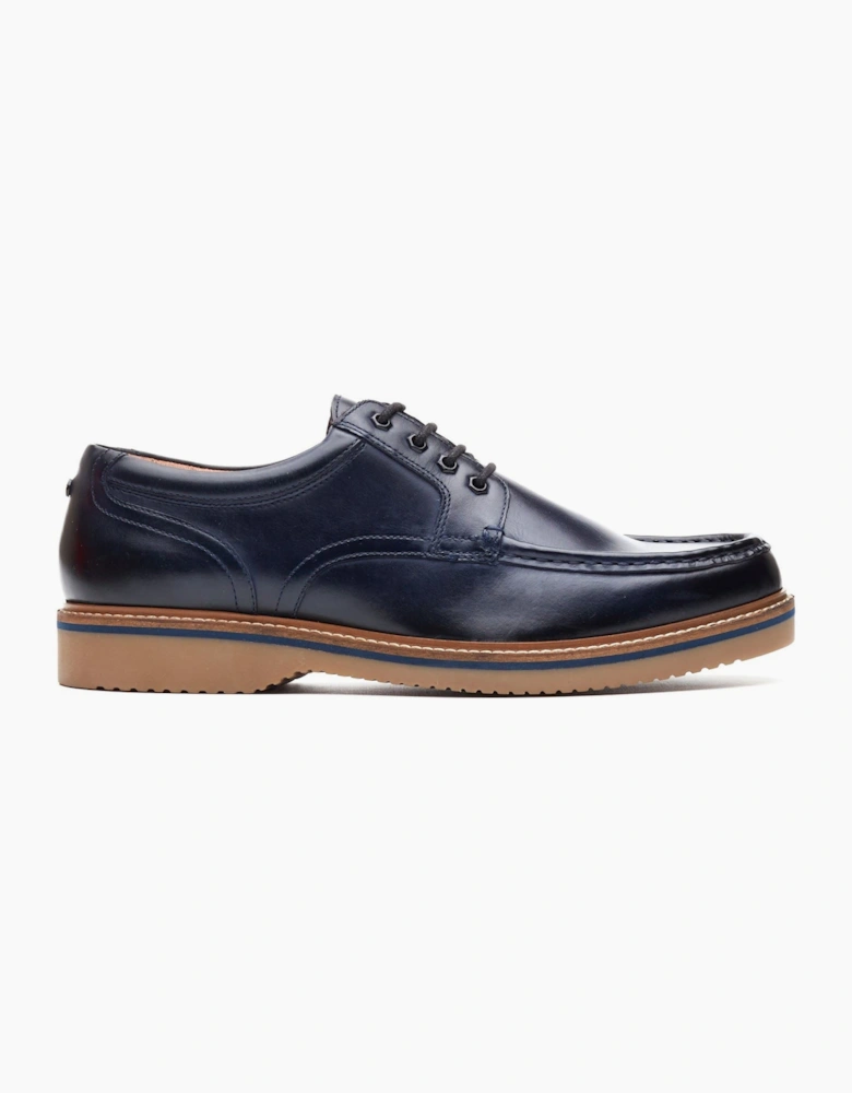 London Langdon Leather Men's Navy Boat Shoes