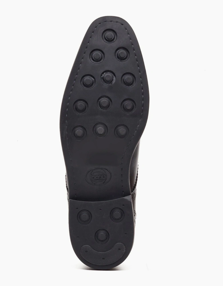 London Henley Monk Leather Men's Black Double Monk Shoes