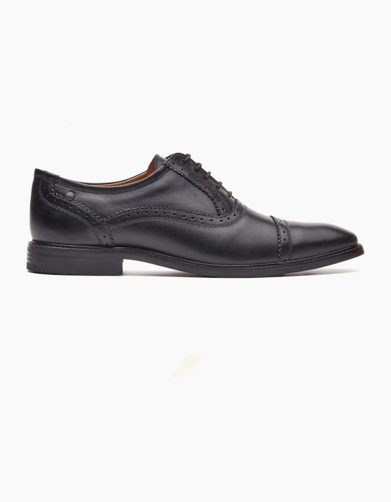 London Ascot Oxford Leather Men's Black Oxford Shoes