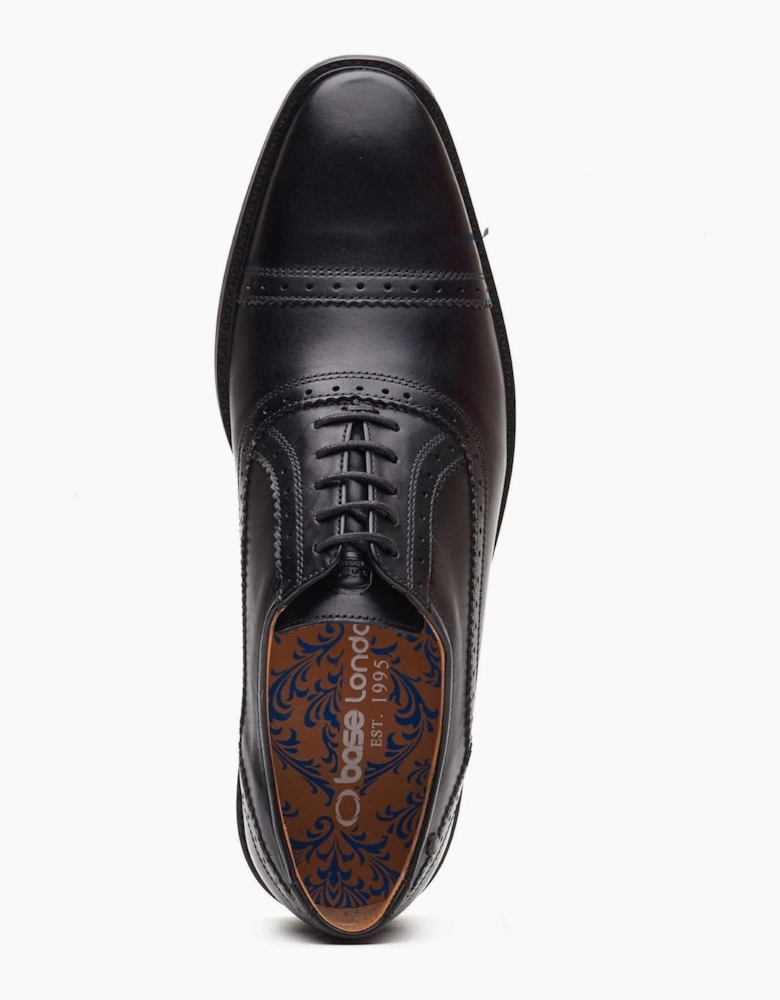 London Ascot Oxford Leather Men's Black Oxford Shoes