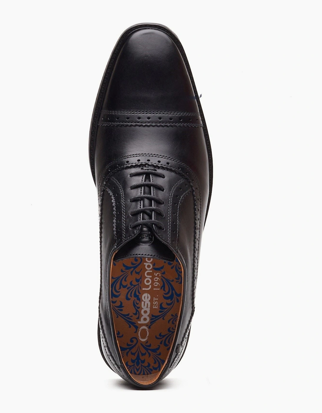 London Ascot Oxford Leather Men's Black Oxford Shoes