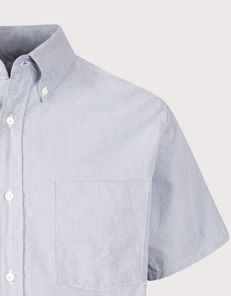 Relaxed fit Button Down Wind Short Sleeve Shirt