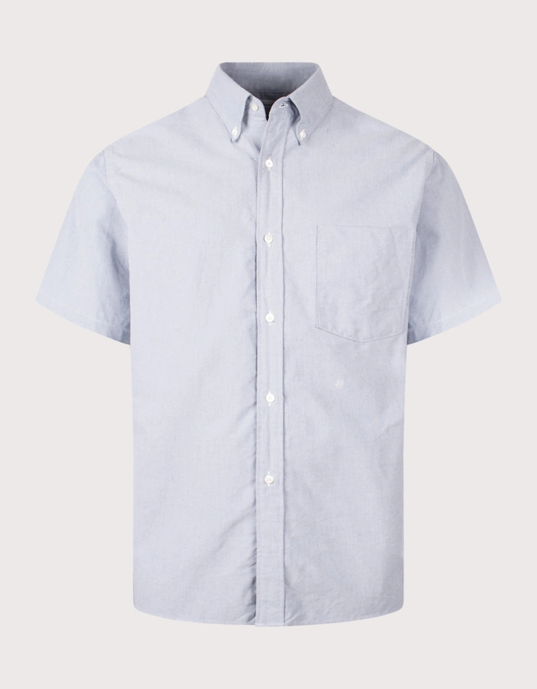 Relaxed fit Button Down Wind Short Sleeve Shirt