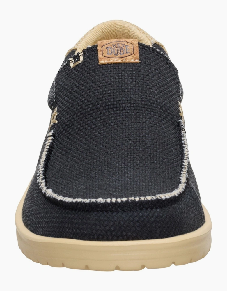 HEYDUDE Mikka Braided Textile Men's Black/Boulder Tan Loafers