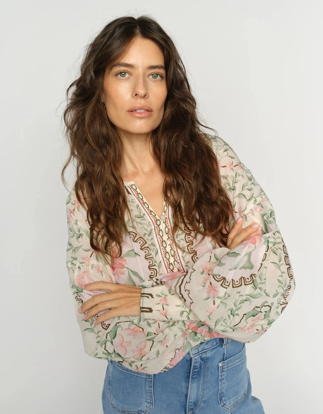 Wylde orchid blouse in turf green, 5 of 4