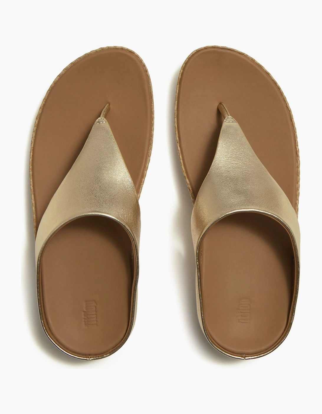 Lulu Lux Graphic-Weave Toe-Post Leather Women's Platino Sandals