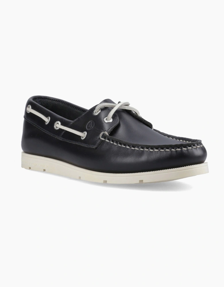 Sperry Oakland 2 Eye Boat Leather Men's Navy Boat Shoes