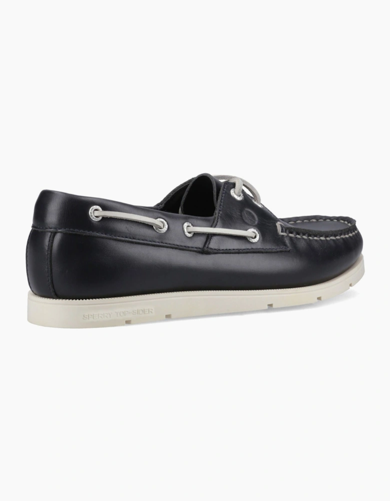 Sperry Oakland 2 Eye Boat Leather Men's Navy Boat Shoes