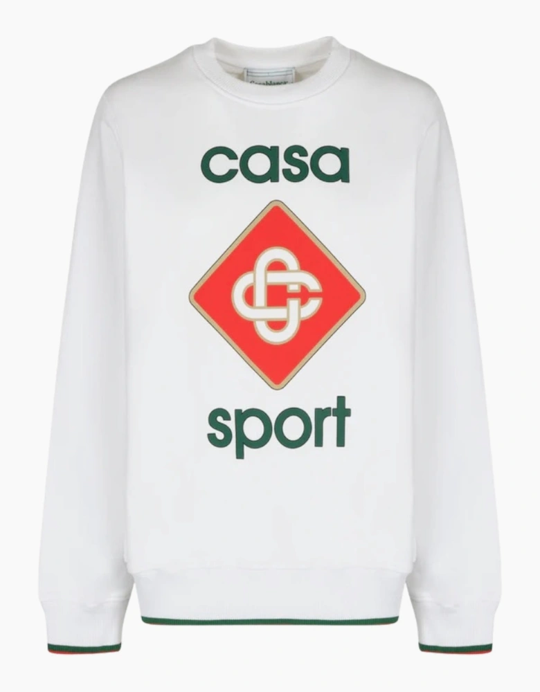 Bold Casa Sport Logo White Sweatshirt