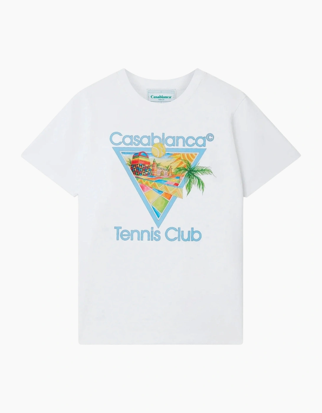 Casablanca Men's White Afro Cubism Tennis Club T-Shirt  46 Xxxl