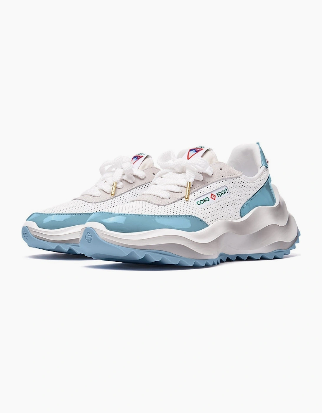 Atlantis Sneaker Light Blue Detail White Shoes